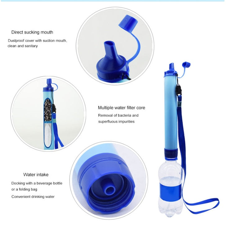 Tactical Portable Water Filter Straw - Emergency Survival Purification System for Outdoor & Crisis Situations