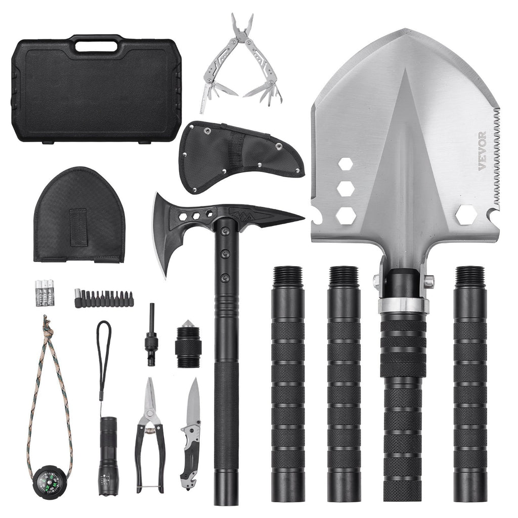Survival Shovel Survival Axe 28-in-1 Camping Folding Shovels With Hatchet