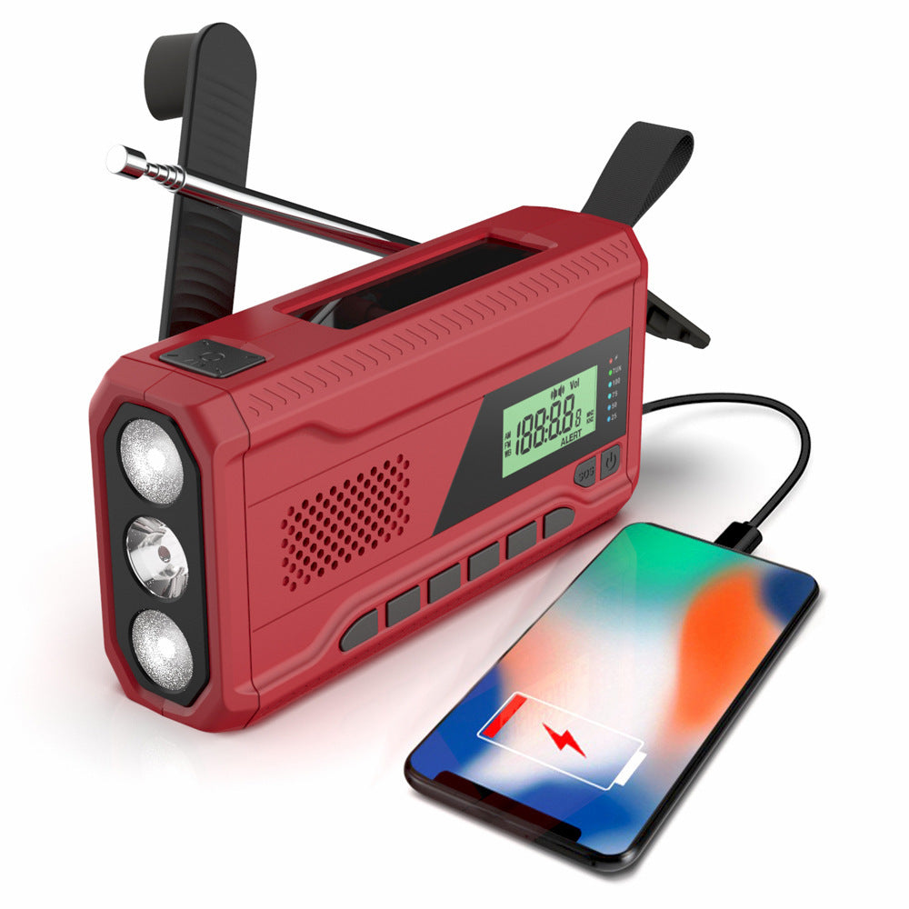 Tactical Emergency Radio WR-6A - Solar Hand Crank NOAA Weather Alert Survival Communication System