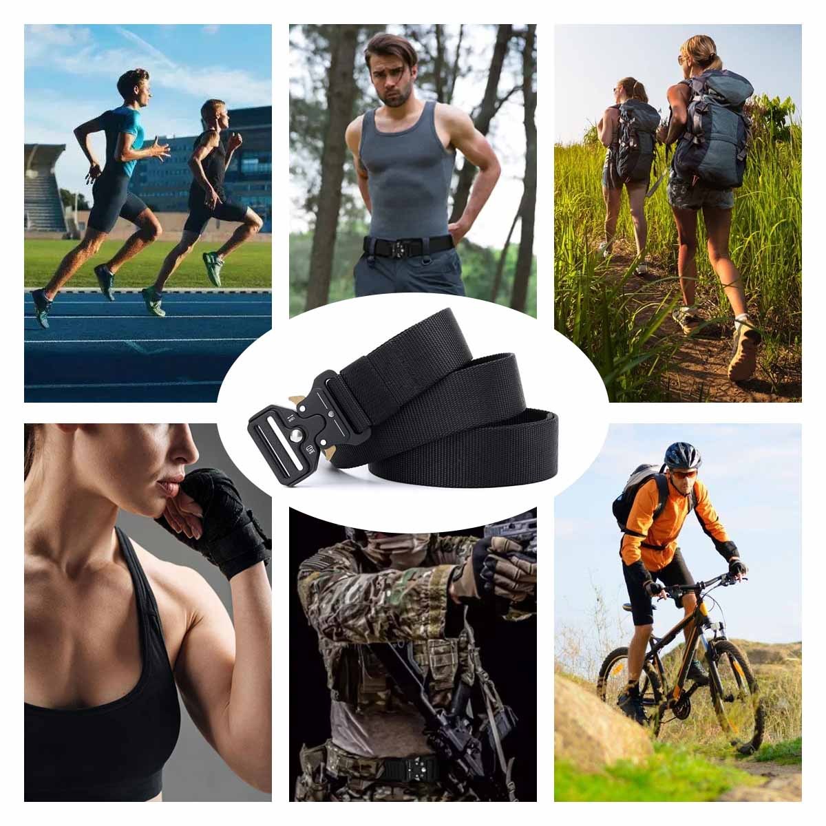 Tactical Quick-Release Belt - Heavy-Duty Nylon Cobra Buckle Waist Belt for Survival & EDC