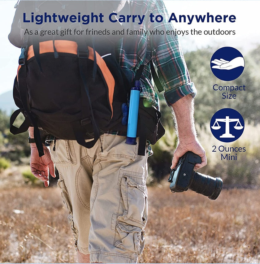 Tactical Portable Water Filter Straw - Emergency Survival Purification System for Outdoor & Crisis Situations