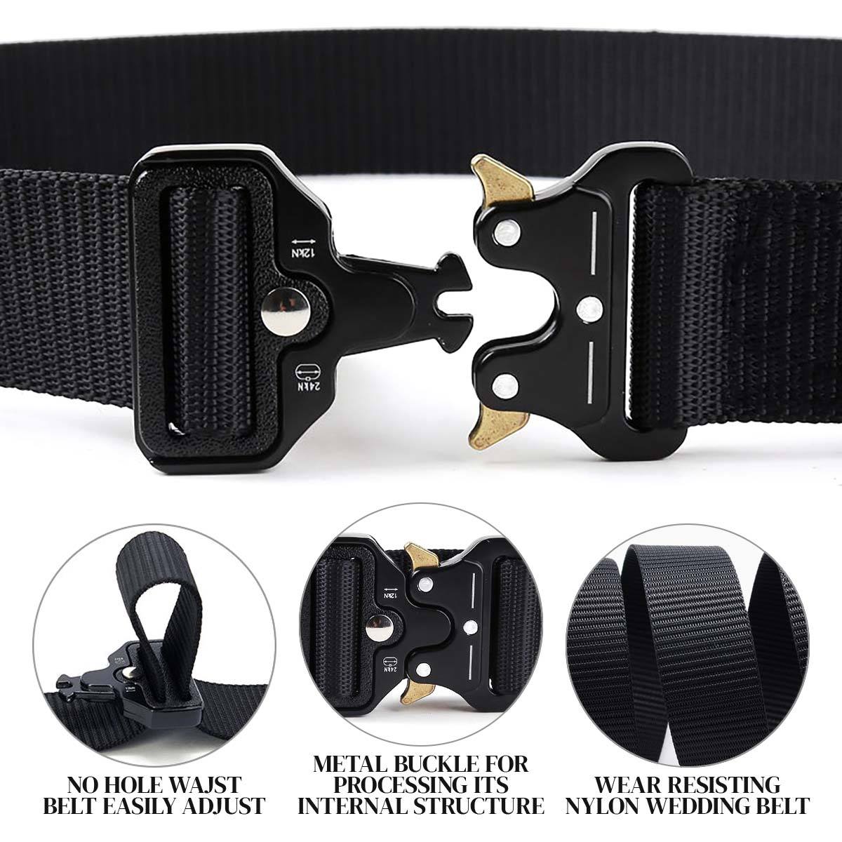 Tactical Quick-Release Belt - Heavy-Duty Nylon Cobra Buckle Waist Belt for Survival & EDC