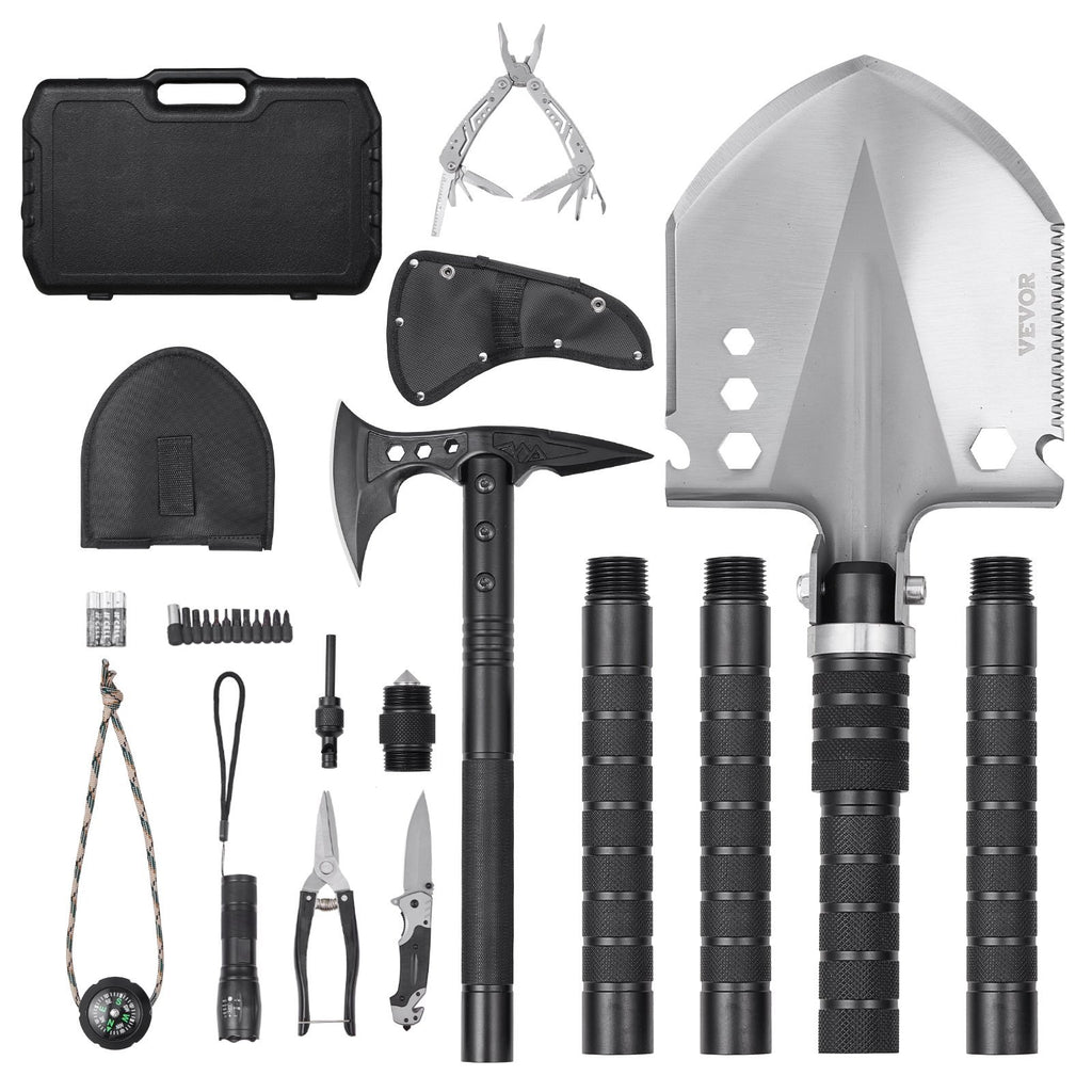 Survival Shovel Survival Axe 28-in-1 Camping Folding Shovels With Hatchet