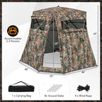 360° Tactical Ground Blind - One-Way Vision Stealth Concealment System for Hunting