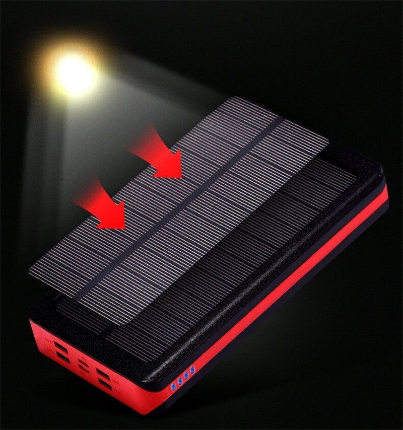 Tactical Solar Power Bank - High-Capacity 30000mAh Emergency Charging Station
