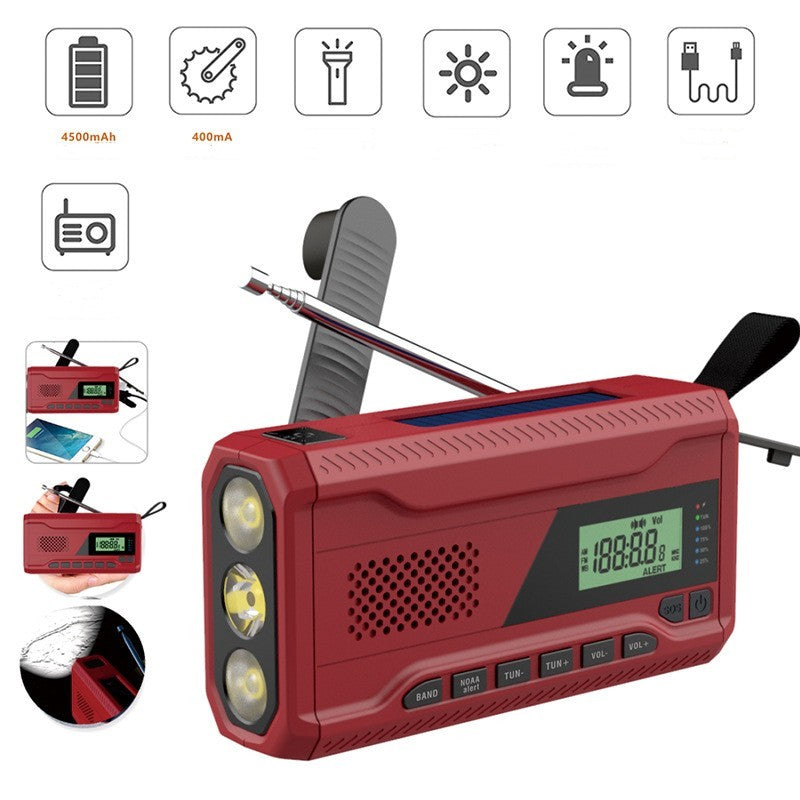 Tactical Emergency Radio WR-6A - Solar Hand Crank NOAA Weather Alert Survival Communication System
