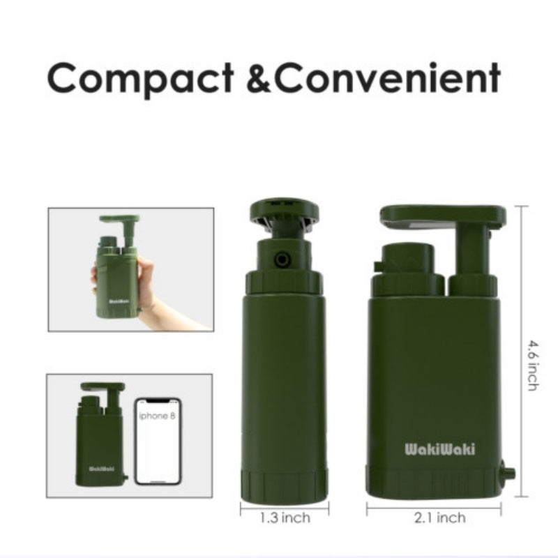 Hand Water Purifier Survival Gear 4-Stage Portable Water Filter Survival