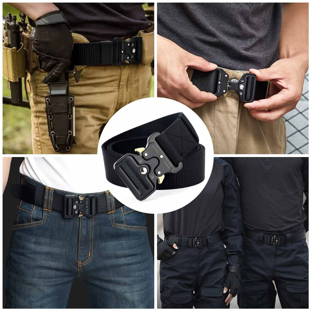 Tactical Quick-Release Belt - Heavy-Duty Nylon Cobra Buckle Waist Belt for Survival & EDC