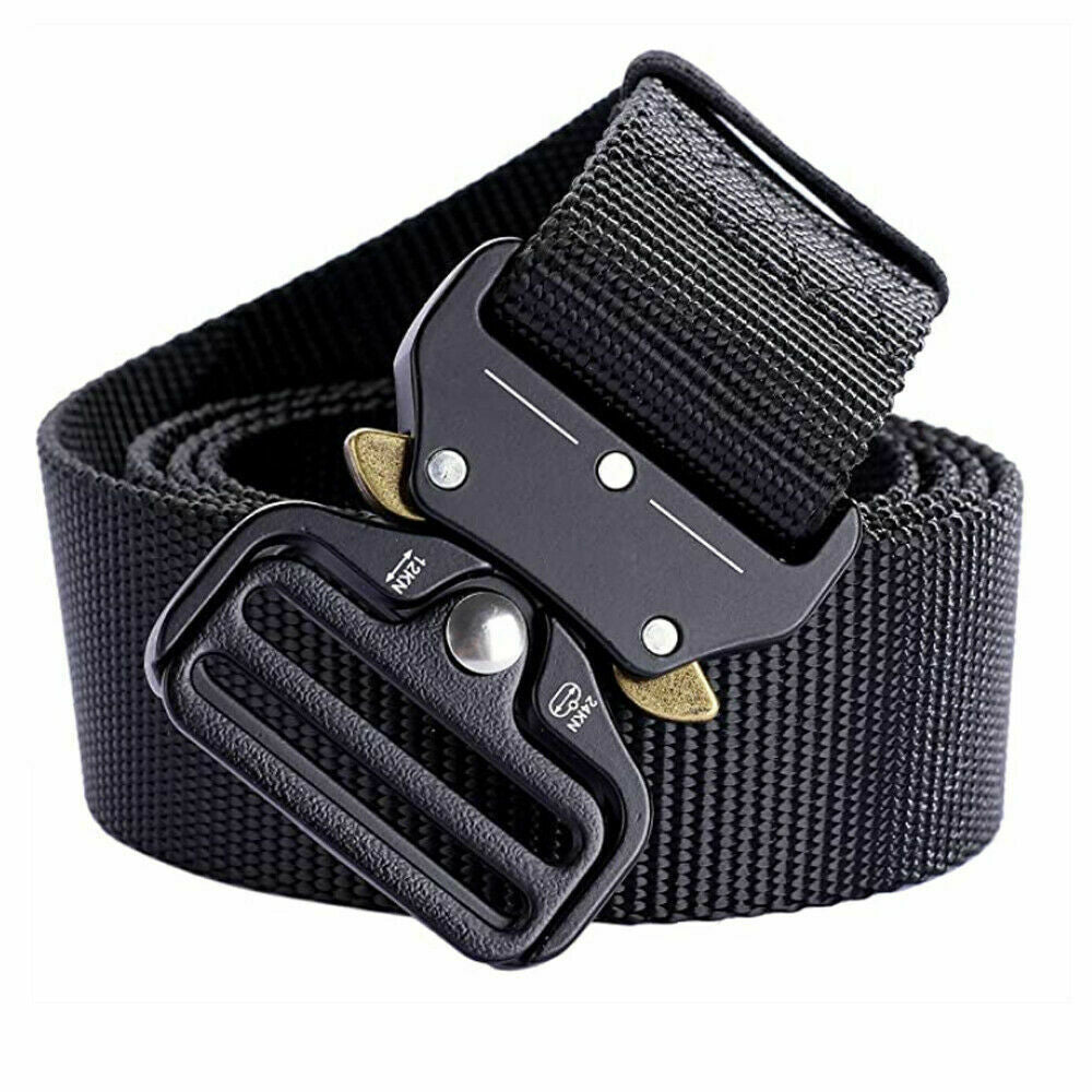 Tactical Quick-Release Belt - Heavy-Duty Nylon Cobra Buckle Waist Belt for Survival & EDC