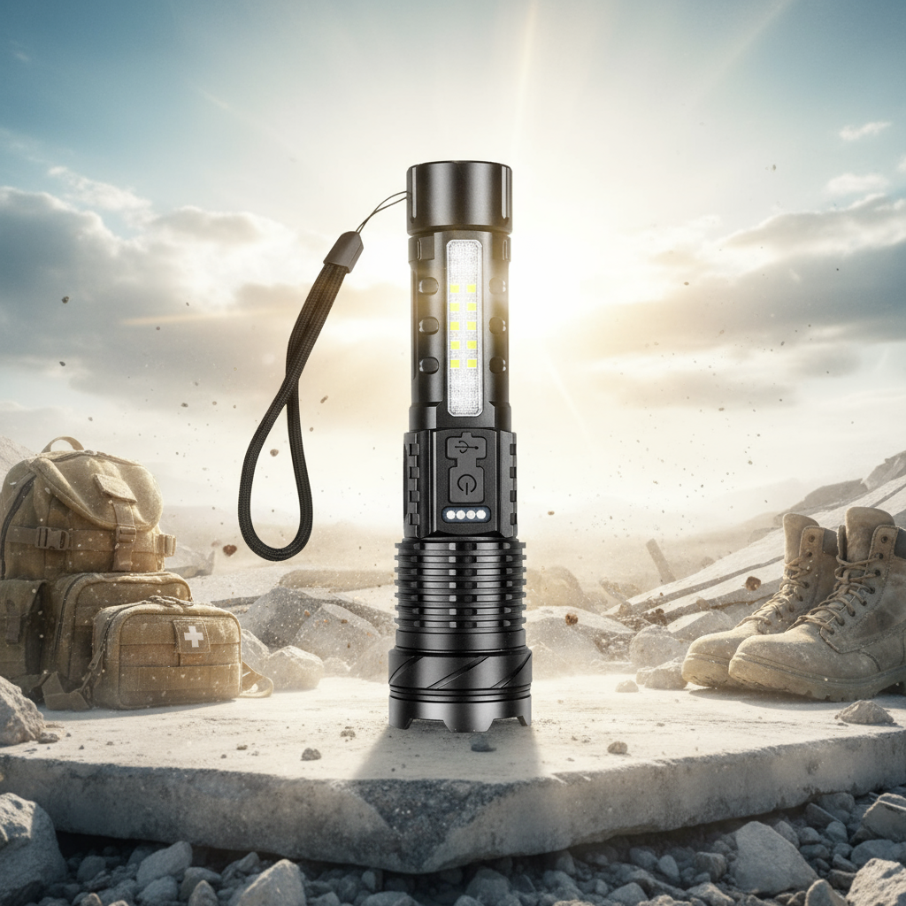 Tactical Flashlight - Bright Apocalyptic Contrast