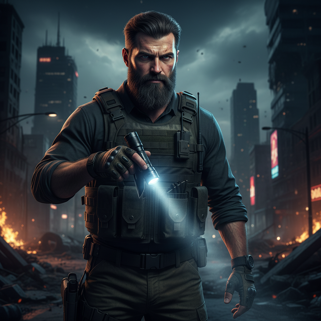 Tactical Flashlight Dark Survival