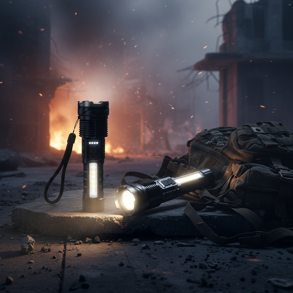 Tactical Flashlights - Apocalyptic Survival Scene