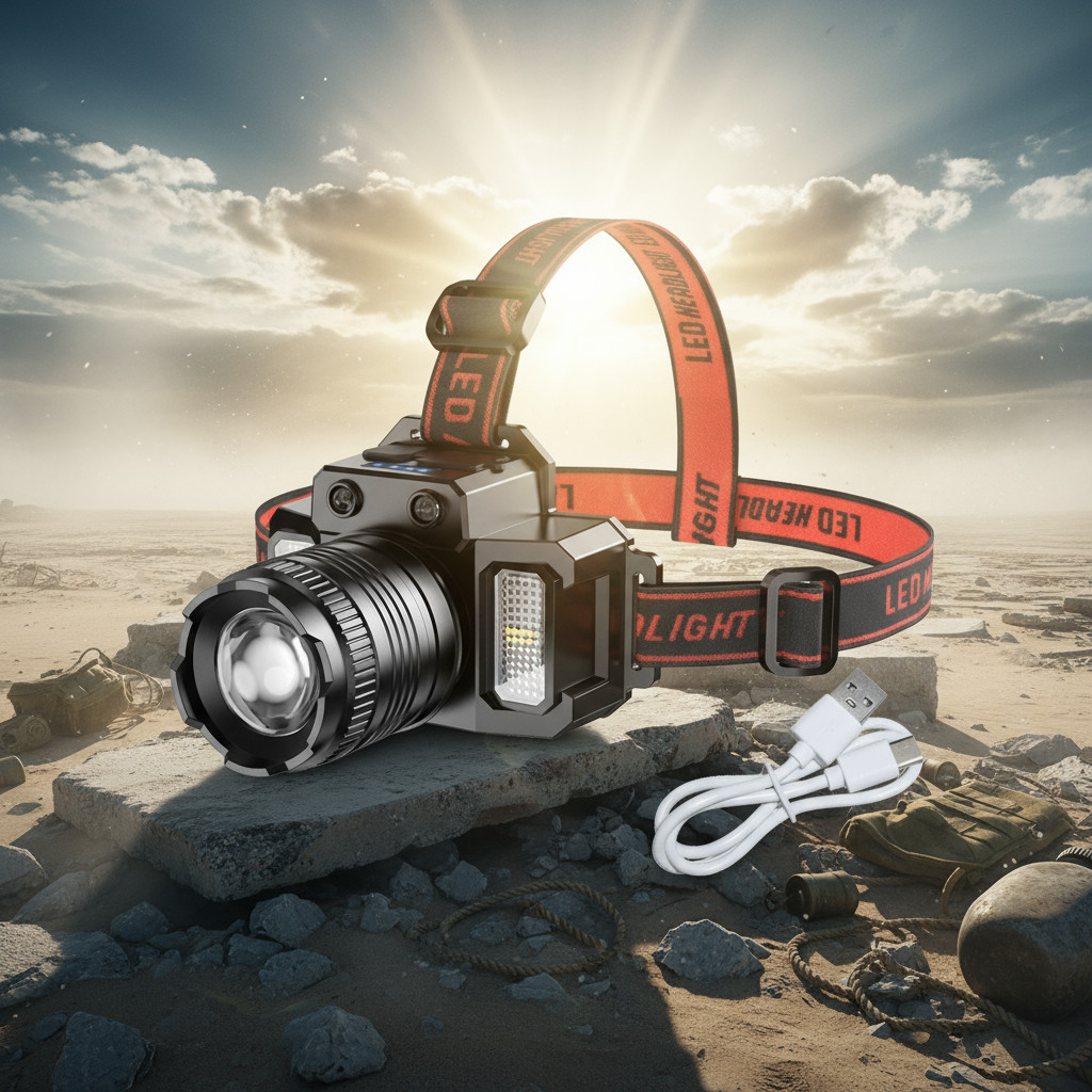 Tactical LED Headlamp - Bright Apocalyptic Contrast
