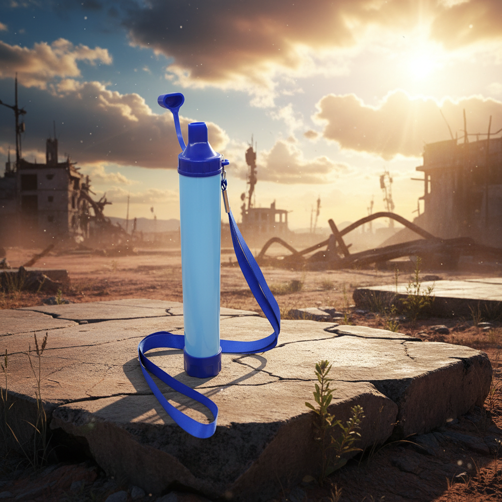 Water Filter Straw Bright Background